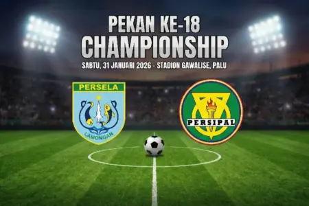 Persela Lamongan berambisi menutup putaran kedua babak Championship dengan hasil manis. Tim berjuluk Laskar Joko Tingkir ini menargetkan poin penuh saat bertandang ke markas Persipal Palu di Stadion Gawalise, Sabtu (31/1/2026). (ilustrasi AI)