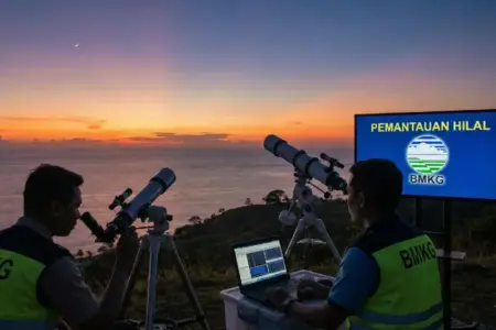 Sebagai langkah awal validasi data, Badan Meteorologi, Klimatologi, dan Geofisika (BMKG) telah mempersiapkan mekanisme pengamatan hilal yang komprehensif.