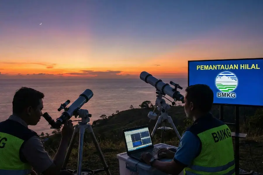 Kemenag Pantau Hilal di 37 Titik, Waketum MUI: Beda Awal Puasa Jangan Jadi Perpecahan Sebagai langkah awal validasi data, Badan Meteorologi, Klimatologi, dan Geofisika (BMKG) telah mempersiapkan mekanisme pengamatan hilal yang komprehensif.
