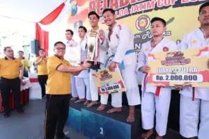 Polres Kediri sukses meraih gelar juara putra dan putri pada Kejuaraan Beladiri Polri Piala Kapolda Jatim 2026 dalam rangka Hari Bhayangkara ke-80.