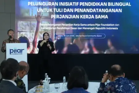 Kemendikdasmen Gandeng Pijar Foundation Perkuat Pendidikan Inklusif bagi Murid Tuli Lewat Program Bilingual Kemendikdasmen dan Pijar Foundation meluncurkan Program Pendidikan Bilingual untuk Tuli guna memperkuat pendidikan inklusif di Indonesia.