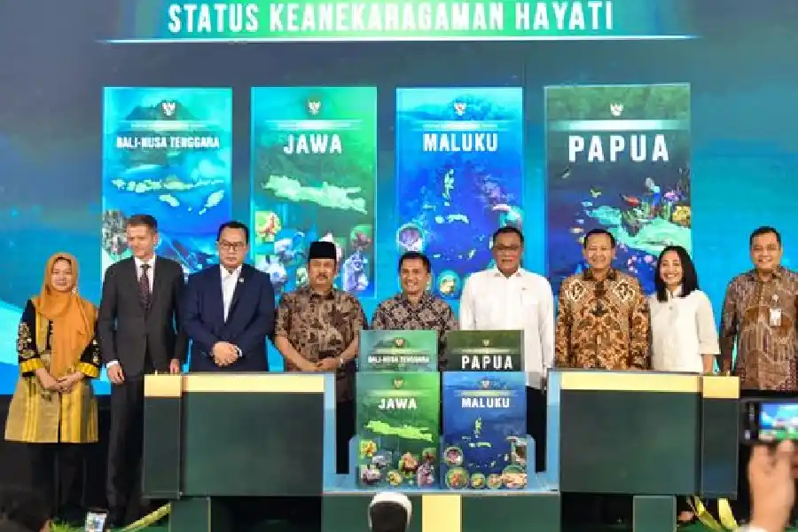 Wamenhut meluncurkan dokumen status keanekaragaman hayati Indonesia sebagai acuan IBSAP 2025–2045 untuk mendukung konservasi berbasis data.